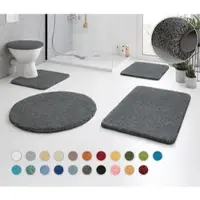 Kleine wolke Badematte "RELAX, Badvorleger, Badezimmer Teppich", grau (anthrazit), H:30mm, Polyacryl, Badematten, Badematte, Badteppich, meliert, rechteckig, rund & als Set erhältlich