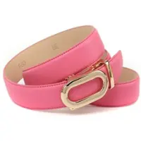 Anthoni Crown Ledergürtel , Damen, Gr. 85, rosa, Rindsleder, Gürtel Ledergürtel, Bombiert, helle Innenseite