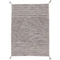 Carpetfine Teppich "Kelim Azizi, auch als Läufer erhältlich" Gr. 6, beige, B:200cm H:5mm L:290cm, Baumwolle, Teppiche, Teppich, handgewebt, Baumwolle, Wendeteppich mit Fransen, Fleckerl, Wohnzimmer