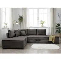 Home affaire "Night & Day L-Form, B: 316 cm mit Dauer-Schlaffunktion 180x200 cm" Set: Sofa & Hocker, Schlaffunktion, Bettkasten & Kissen, Boxspringbett