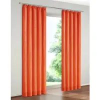 Wirth 1100000002199 "B-Holmsund" Gr. 4, orange (terra), B:132cm H:200cm, Chenille, Polyacryl, Gardinen, 1100000002199