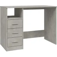 Syfax Schreibtisch mit Schubladen Betongrau 102x50x76cm Holzwerkstoff
