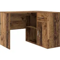 Syfax Eck-Schreibtisch mit Schubladen Altholz 102 x 88 x 75 cm