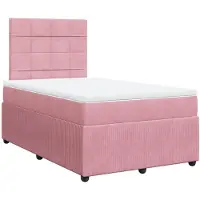 Syfax Boxspringbett mit Matratze Rosa 120x200 cm Samt