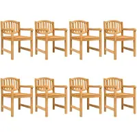 vidaXL Gartenstühle 8 Stk. 58x59x88 cm Massivholz Teak