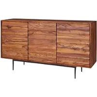 Wohnling Sideboard WL5.635 Sheesham Massivholz 150x81x41 cm Landhaus