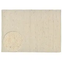 Theko Wollteppich "Alpen, Handwebteppich", beige (natur), B:140cm H:12mm L:200cm, Schurwolle, Teppiche, Wollteppich, reine Wolle, meliert, handgewebt, Wendeteppich, Wohnzimmer