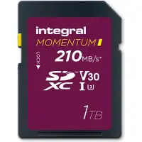 Integral Momentum I, 1 TB, SDXC, UHS-I, 210 MB/s, 180 MB/s, Class 3 (U3)
