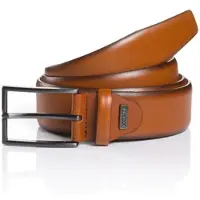 MONTI Ledergürtel "BORDEAUX", Herren, Gr. 90, braun (hellbraun), Rindsleder, Gürtel Ledergürtel, leicht matt, elegant, mit Logo