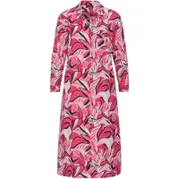 Goldner Druckkleid mit floralem Muster in pink / gemustert | Gr.: 52