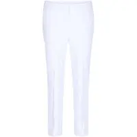 Goldner Kurzgröße: Elegante 7/8-Hose mit Biesen in weiß | Gr.: 23