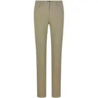 Goldner Stoffhose "Baumwollhose mit Ziernähten", Damen, Gr. 46, N-Gr, grün (khaki), Obermaterial: 98% Baumwolle CO. 2% Elasthan EL., gerade, Hosen Stoffhose, Ziernaht