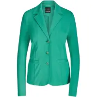 Goldner Jackenblazer "Viskoseblazer mit Reverskragen", Damen, Gr. 42, grün, Obermaterial: 67% Viskose CV. 27% Polyester PES. 6% Elasthan EL., Blazer Jackenblazer, stretchbequeme Jerseyqualität