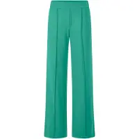 Goldner Stoffhose "Kurzgröße Jersey-Hose mit Biesen", Damen, Gr. 25, K-Gr, grün, Obermaterial: 67% Viskose CV. 27% Polyester PES. 6% Elasthan EL., weit, Hosen Stoffhose, seitliche Eingriffstaschen