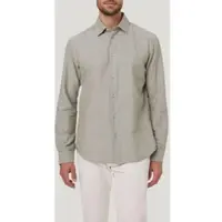 Pierre Cardin Langarmhemd "TW 106", Herren, Gr. XXL, N-Gr, grün (dusty olive), Web, Obermaterial: 65% Baumwolle, 35% Leinen, Hemden Langarmhemd, mit Leinenstruktur