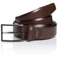 MONTI Ledergürtel "BORDEAUX", Herren, Gr. 90, braun, Rindsleder, Gürtel Ledergürtel, leicht matt, elegant, mit Logo
