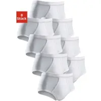 Clipper Slip , Herren, Gr. 5, 8 Stk., Feinripp, weiß, Feinripp, Obermaterial: 100% Baumwolle, unifarben, körpernah, Unterhosen Slip, schlichtes Basic für jeden Tag aus Feinripp