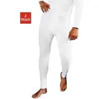 Clipper Lange Unterhose , Herren, Gr. 6, 2 Stk., weiß, Doppelripp, Obermaterial: 100% Baumwolle, unifarben, körpernah, Unterhosen Lange Unterhose, Doppelripp