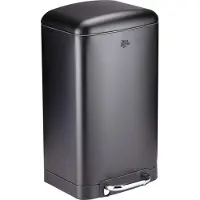 Dirt Devil Tretmülleimer 20L – Mülleimer Küche mit Soft Close – Abfalleimer aus Edelstahl – Herausnehmbarer Inneneimer – Küchenmülleimer - 30 x 29 x 52,5 CM – Schwarz