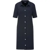 Goldner Jerseykleid "Kurzgröße Polokleid in maritimen Look" stretchbequeme Jerseyware