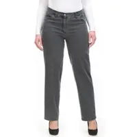 Kjbrand Stretch-Jeans "Babsie", Damen, Gr. 50 (25), K-Gr, grau (denim graphit), Denim/Jeans, Obermaterial: 85% Baumwolle, 13% Polyester, 2% Elasthan, lang, Jeans Stretch-Jeans, mit Stretch-Anteil