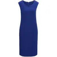 Goldner Sommerkleid "Kurzgröße Strukturiertes Jerseykleid" Schlitz