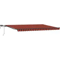 vidaXL Ausziehbare Markise Orange und Braun 500 x 300 cm