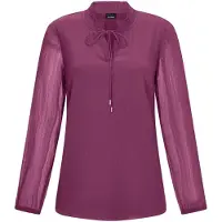 Goldner Chiffonbluse "Kurzgröße Elegante Jersey-Bluse mit Rundhals" Gummibund