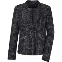 Goldner Jackenblazer "Eleganter Baumwollblazer, Karomuster" RV Taschen
