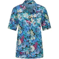 Goldner Hemdbluse "Blusenshirt mit floralem Print" keine