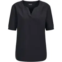 Goldner Schlupfbluse "Kurzgröße Blusenshirt mit feiner Streifenstruktur" figurschmeichelende Schnittführung