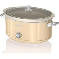 Swan Retro SF17031CNEU Slow Cooker 6,5L Abnehmbarer Kochbehälter, PFOA- und PTFE