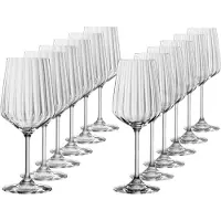 Spiegelau Gläser-Set "Rot- und Weißweingläser Lifestyle 12er Set transparent", bunt (transparent), B:2cm H:2cm, Glas, Trinkgefäße, Gläser-Set, Spülmaschinenfest