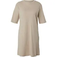 Armani Exchange für Damen. XW000825AF10356U6223 Logo-Kleid beige (L), Lässig, Baumwolle, Kurzarm