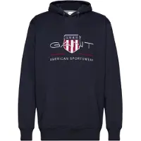 Gant Reg Archive Shield Hoodie Evening Blue Größe: L | Pullover Outlet | Herren | Blau