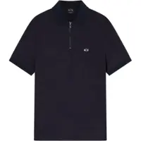 Armani Exchange für Herren. XM002372AF21936UB101 Tiefblaues Poloshirt (XS), Lässig, Viskose, Kurzarm, Marine