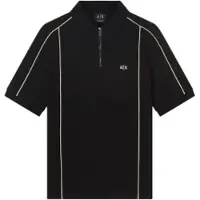 Armani Exchange für Herren. XM002375AF10366UC001 Kurzarm-Poloshirt schwarz (S), Lässig, Baumwolle