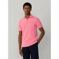 Hackett London für Herren. HM5600146 Poloshirt mit Strandbesatz Passform classic fit rosa (S), Lässig, Baumwolle, Kurzarm