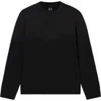 Armani Exchange für Herren. XM001767AF20169UC001 Sweatshirt Logo-Stickerei schwarz (S), Lässig, Baumwolle, Kurzarm