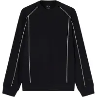 Armani Exchange für Herren. XM002373AF10365UC001 Line Sweatshirt schwarz (XL), Lässig, Baumwolle, Langarm