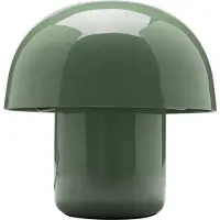 Kare Tischleuchte Mushroom, salbeigrün, Metall, 20 cm, E14
