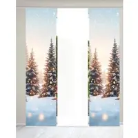 Home wohnideen Schiebegardine "SCHNEETANNEN", beige (natur), B:60cm H:245cm, Polyester, Gardinen, Schiebegardine, SET, Schiebewand, Dekostoff, Digitaldruck