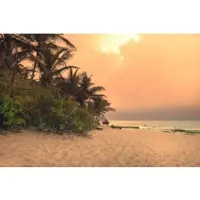 Papermoon Fototapete "Sri Lanka Tangalle Strand", bunt, B:2,5m L:1,86m, Vlies, Tapeten, Fototapete