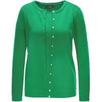 Goldner Strickpullover "Kurzgröße Figurnahes Twin-Set aus Pima-Baumwolle" Ohne