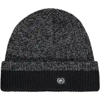 Lerros Skimütze "Strickmütze in Melange-Twistoptik", Herren, Gr. PCK, schwarz-weiß (schwarz), Materialmix, Mützen Skimütze