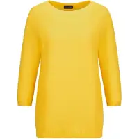Goldner "Kurzgröße Eleganter Baumwollpullover, Halbarm" U-Boot-Ausschnitt
