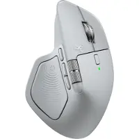 Logitech MX Master 4 ergonomische kabellose Maus mit fortschrittlichem, kraftvollem haptischen Feedback, ultraschnelles Mausrad, USB-C-Aufladung, Bluetooth, Windows, macOS – Hellgrau