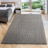 Sanat Hochflor-Teppich "LOCA" Gr. 3, grau (hellgrau), B:120cm H:30mm L:170cm, Kunstfaser, Teppiche, Hochflor-Teppich, Wohnzimmer, Langflor, Shaggy, Schlafzimmer