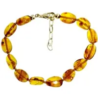 Ostsee-Schmuck Armband "- Serana - Bernstein -" Gr. 19, braun (bernsteinfarben, braun), Armbänder, Damen, Bernstein, Armband