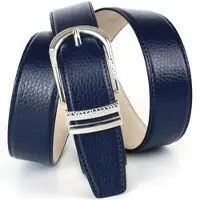 Anthoni Crown Ledergürtel , Damen, Gr. 105, blau (dunkelblau), Leder, unifarben, Gürtel Ledergürtel, mit eleganter Dornschließe, Rindsleder